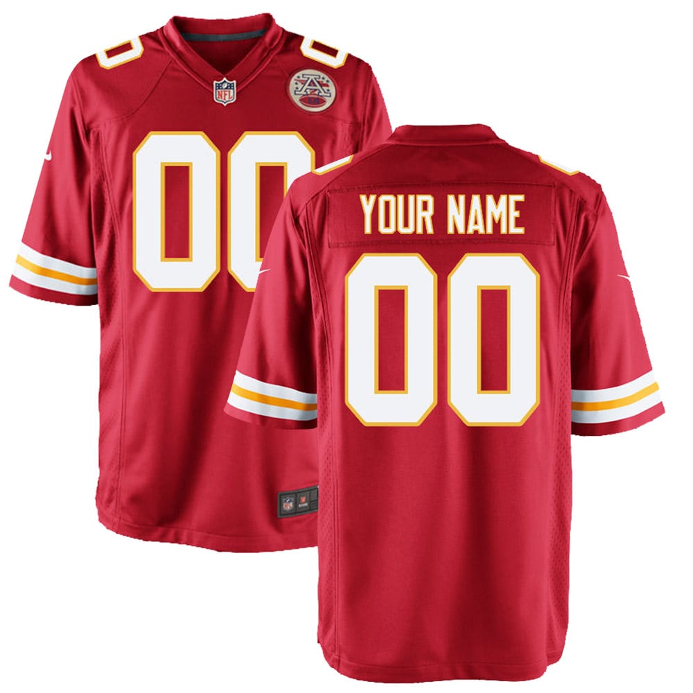 Kansas City Chiefs Nike Youth Custom Game Jersey - Red Official NFL Team Apparel Football Fan Gear