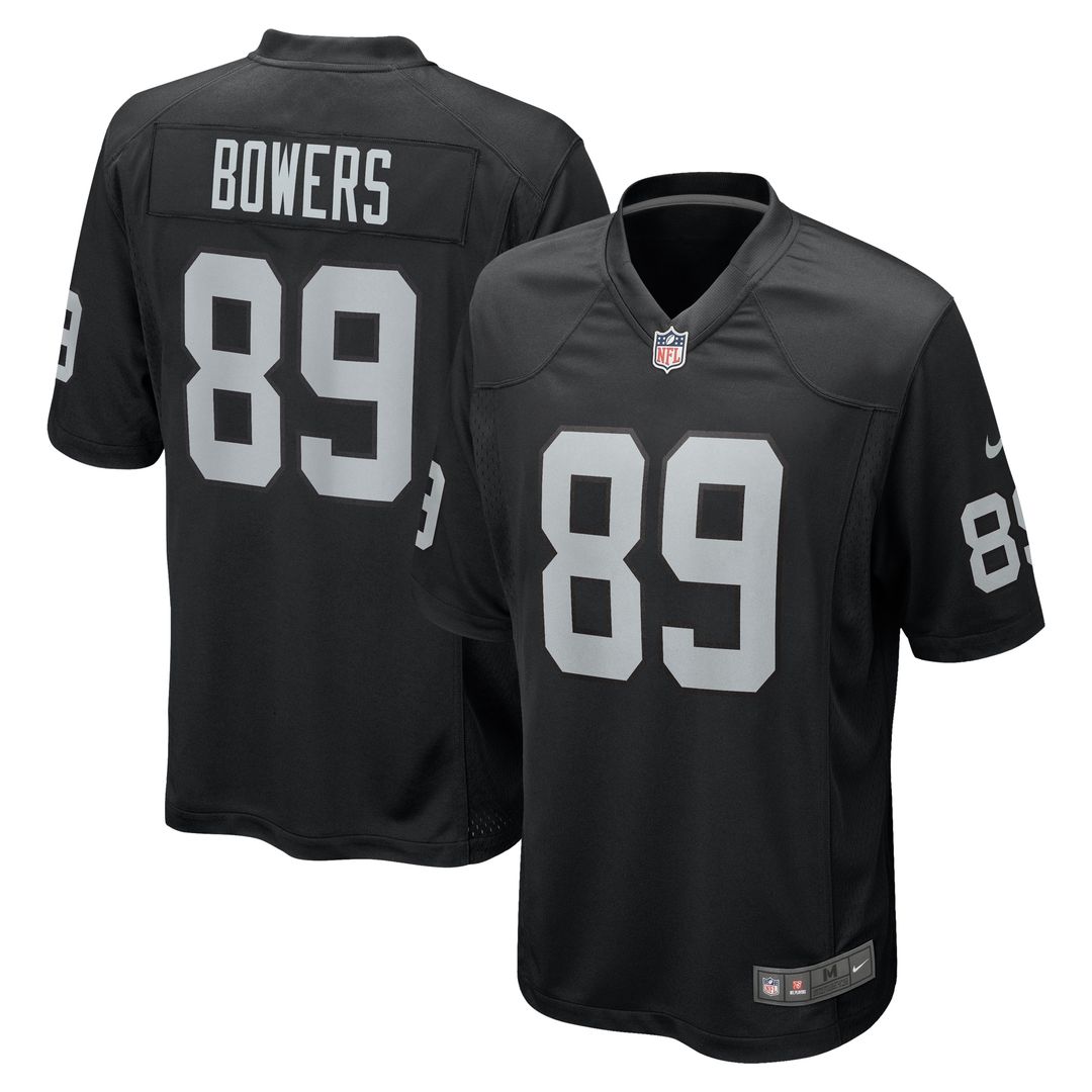 Brock Bowers Las Vegas Raiders Nike Player Game Jersey - Black Official NFL Team Apparel Football Fan Gear