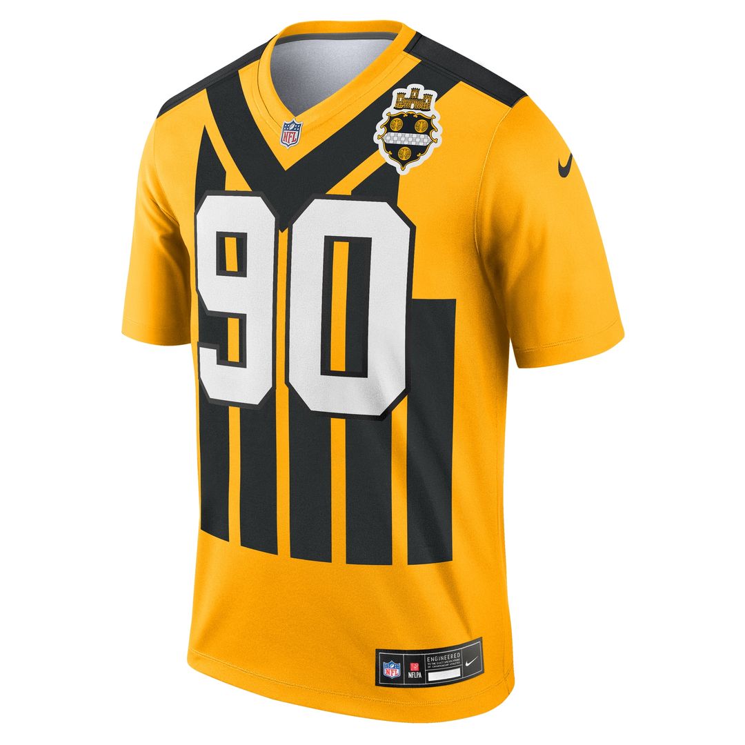 T.J. Watt Pittsburgh Steelers Nike Alternate 1933 Throwback Legend Player Performance Top - Gold Official NFL Team Apparel Football Fan Gear
