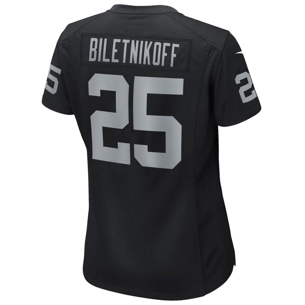Fred Biletnikoff Las Vegas Raiders Nike Women's Game Retired Player Jersey - Black Official NFL Team Apparel Football Fan Gear