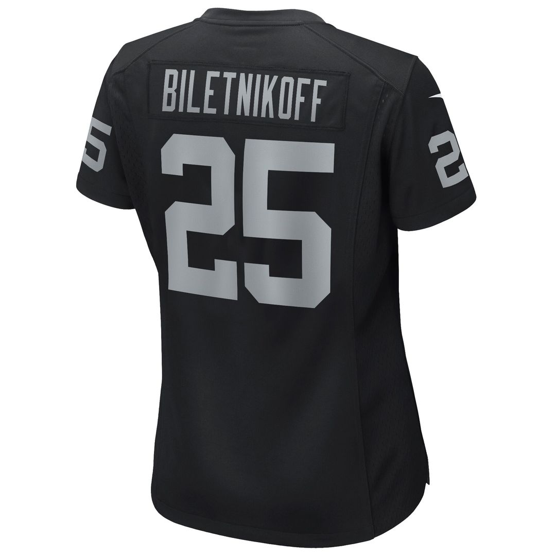 Fred Biletnikoff Las Vegas Raiders Nike Women's Game Retired Player Jersey - Black Official NFL Team Apparel Football Fan Gear