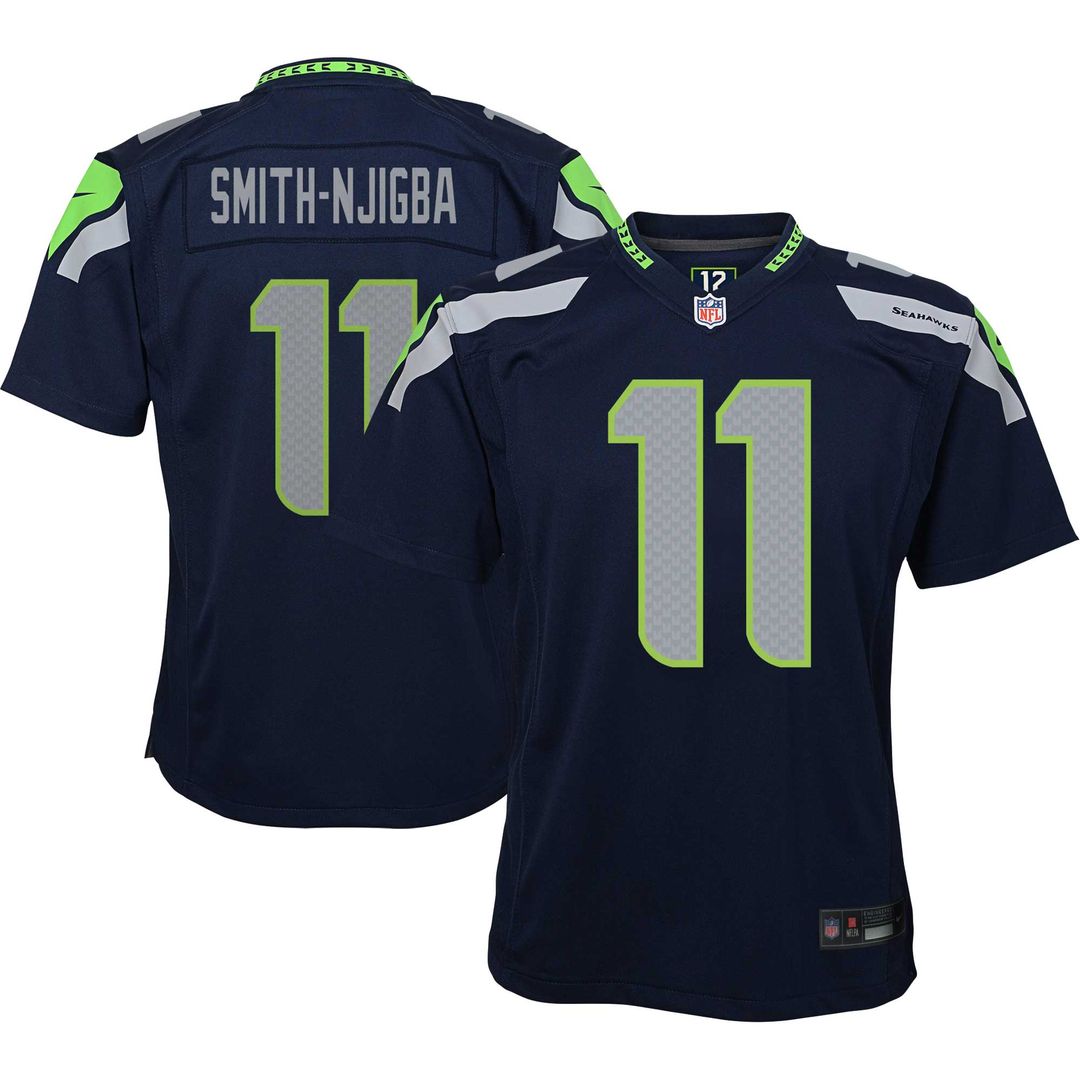 Jaxon Smith-Njigba Seattle Seahawks Nike Youth Game Jersey - College Navy Official NFL Team Apparel Football Fan Gear
