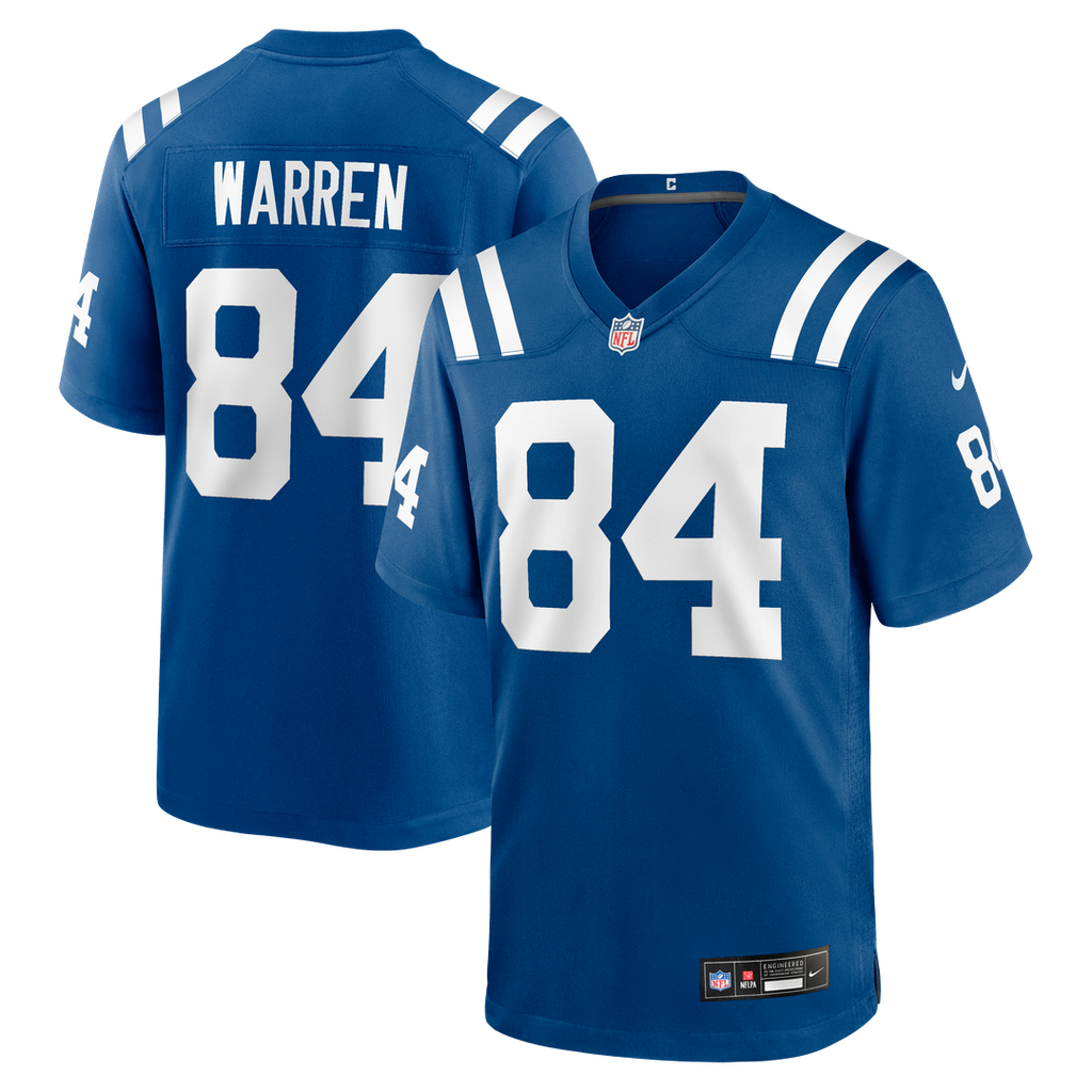 Tyler Warren Indianapolis Colts Nike Team Game Jersey - Royal Official NFL Team Apparel Football Fan Gear