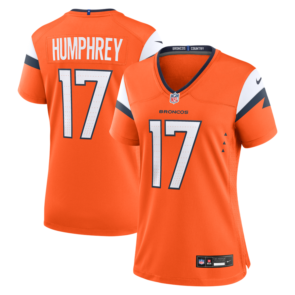 Lil'Jordan Humphrey Denver Broncos Nike Women's Team Game Jersey - Orange Official NFL Team Apparel Football Fan Gear