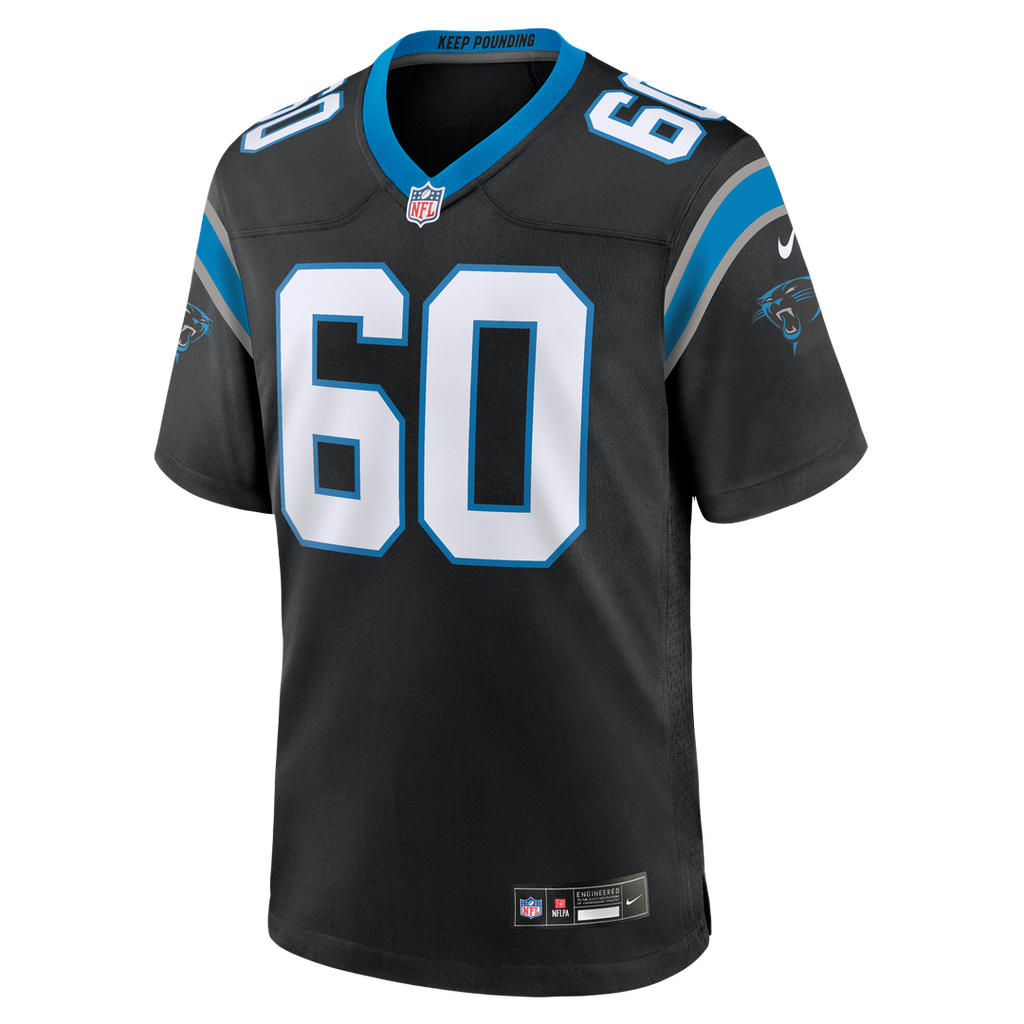 Nick Samac Carolina Panthers Nike Team Game Jersey - Black Official NFL Team Apparel Football Fan Gear
