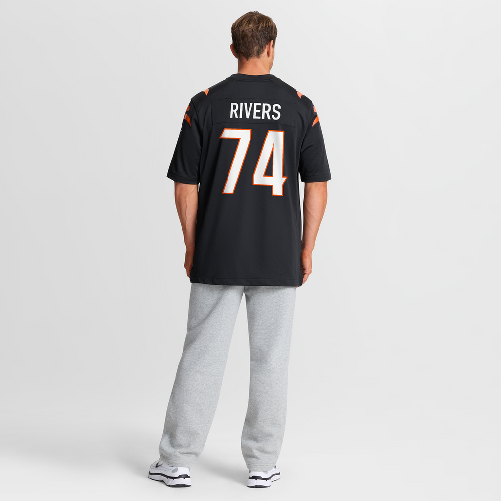 Jalen Rivers Cincinnati Bengals Nike Team Game Jersey - Black Official NFL Team Apparel Football Fan Gear