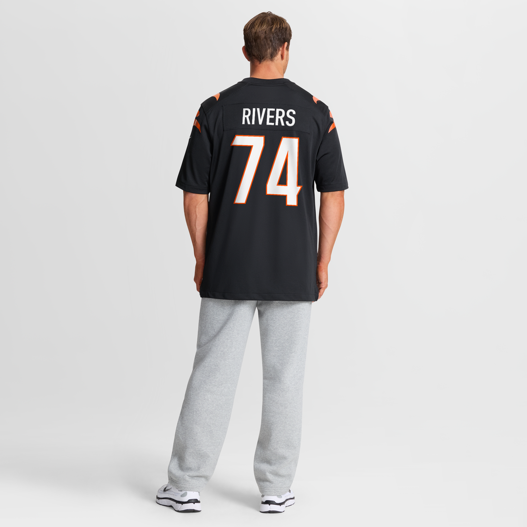 Jalen Rivers Cincinnati Bengals Nike Team Game Jersey - Black Official NFL Team Apparel Football Fan Gear