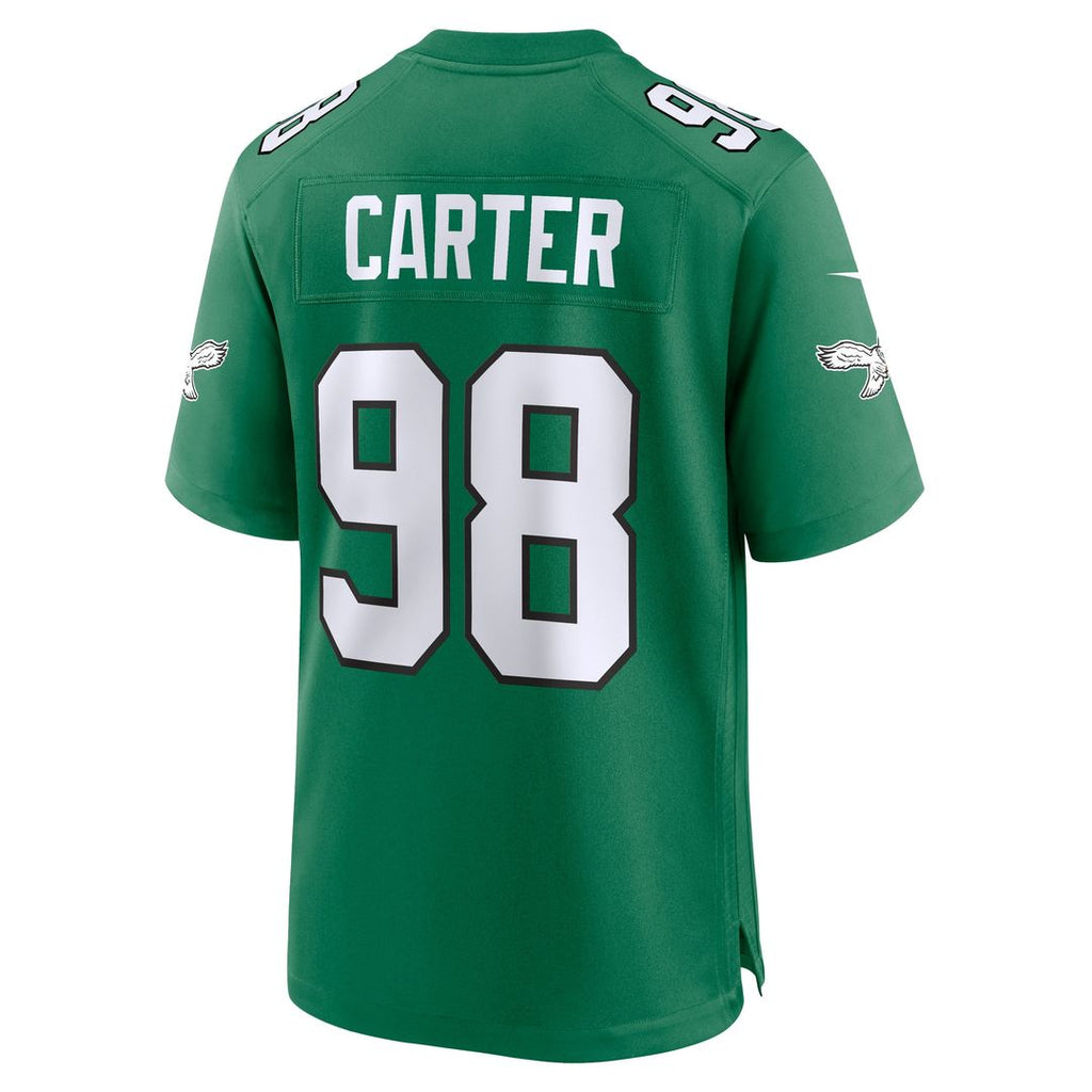 Jalen Carter Philadelphia Eagles Nike Alternate Game Jersey - Kelly Green Official NFL Team Apparel Football Fan Gear