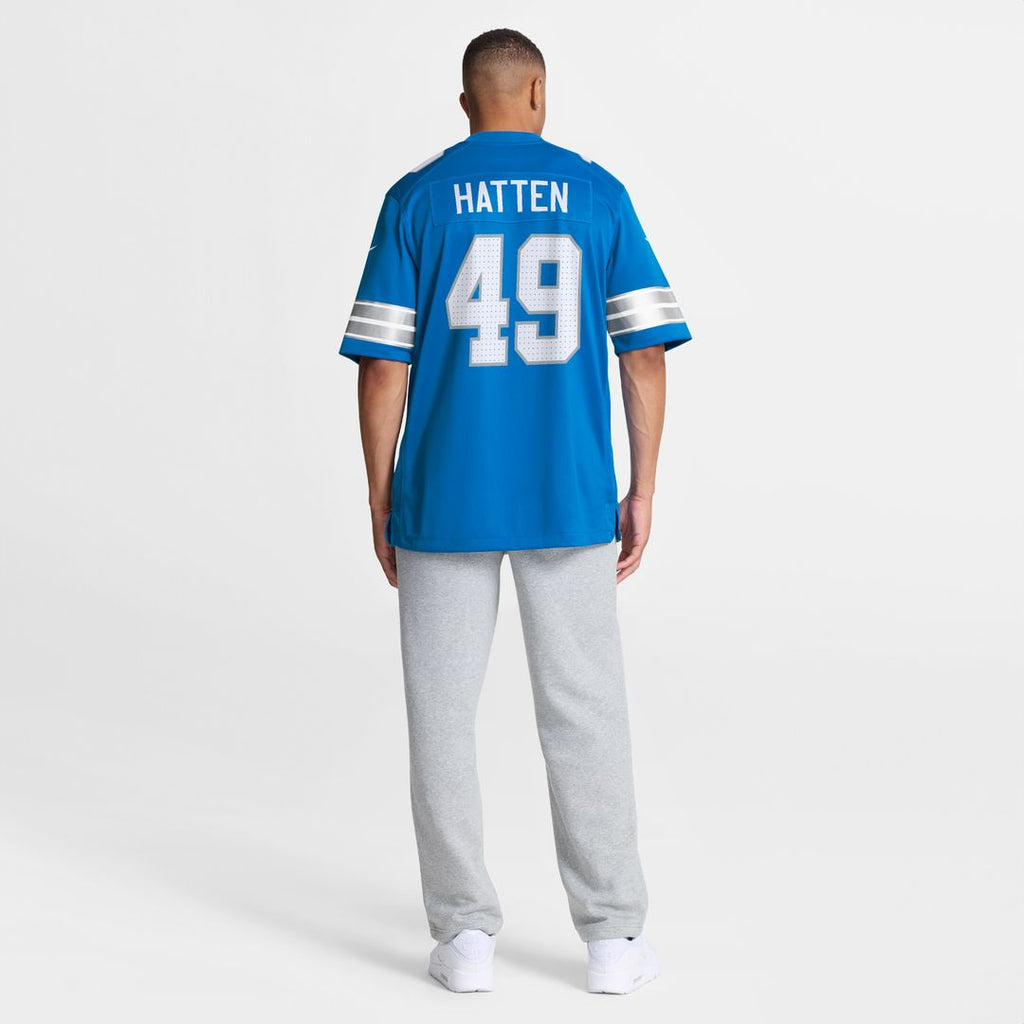 Hogan Hatten Detroit Lions Nike Game Jersey - Blue Official NFL Team Hat Football Fan Cap