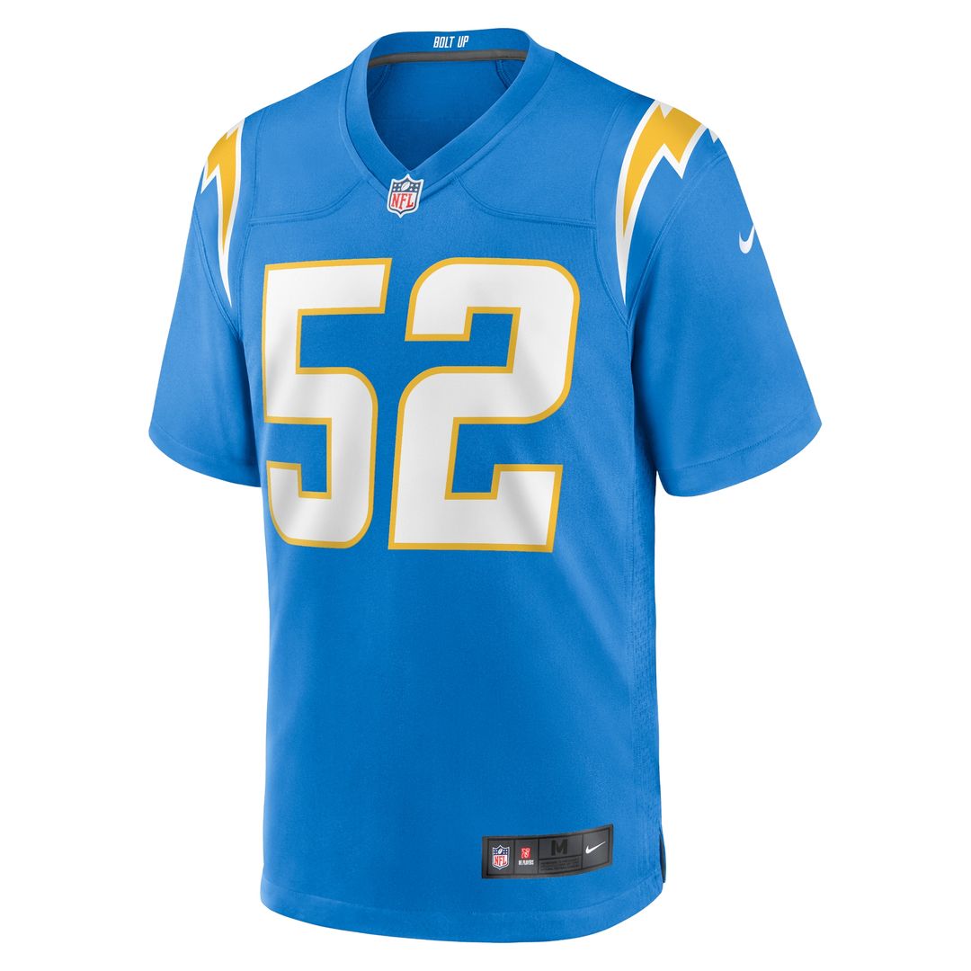 Khalil Mack Los Angeles Chargers Nike Youth Game Jersey - Powder Blue Official NFL Team Apparel Football Fan Gear