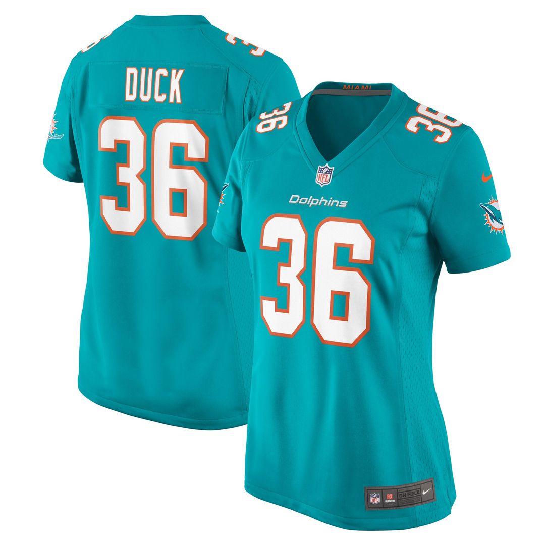 Storm Duck Miami Dolphins Nike Women's Game Jersey - Aqua Official NFL Team Apparel Football Fan Gear