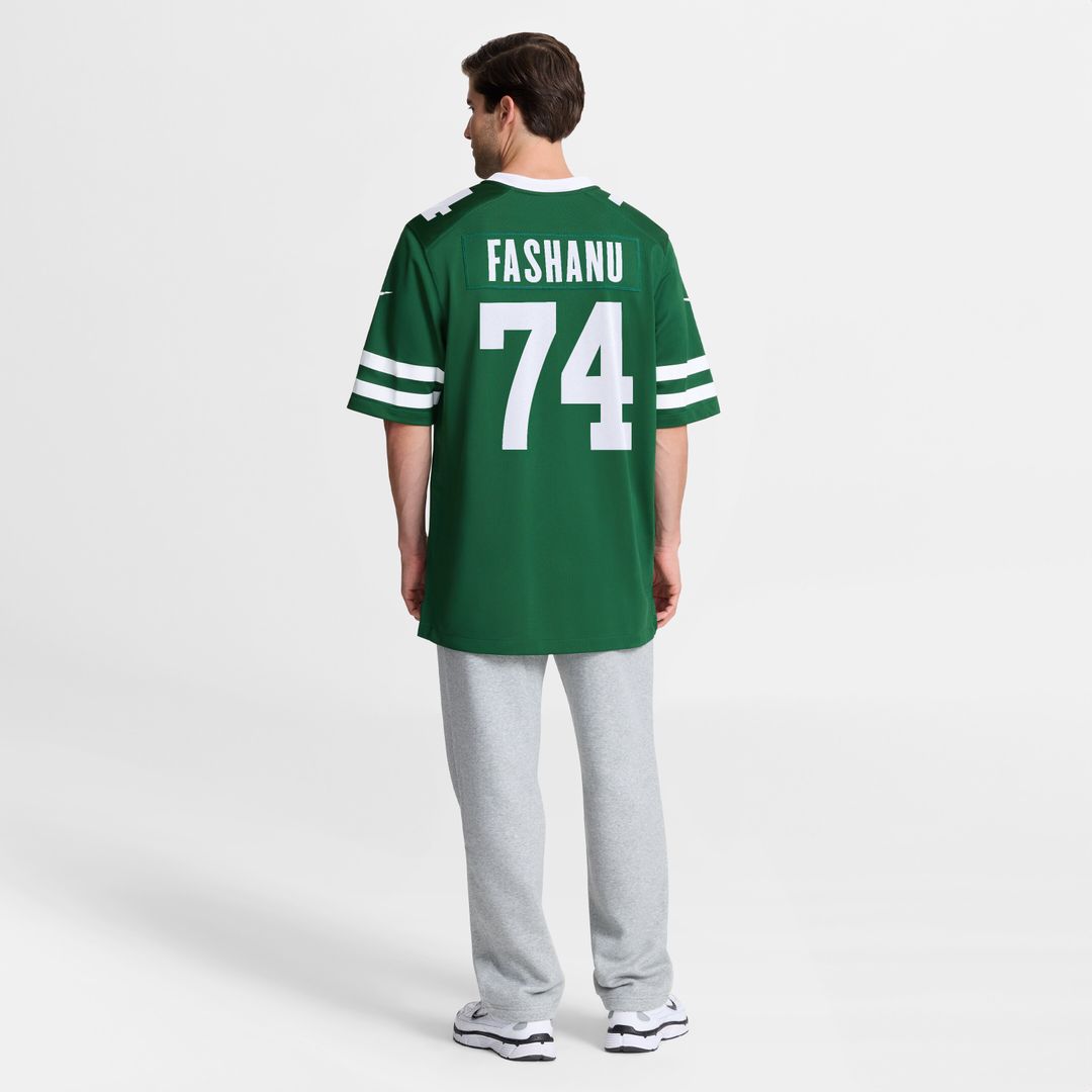Olu Fashanu New York Jets Nike Player Game Jersey - Gotham Green Official NFL Team Apparel Football Fan Gear