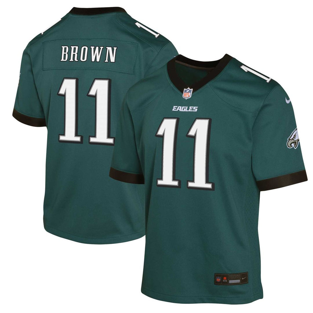 A.J. Brown Philadelphia Eagles Nike Youth Game Jersey - Green Official NFL Team Apparel Football Fan Gear