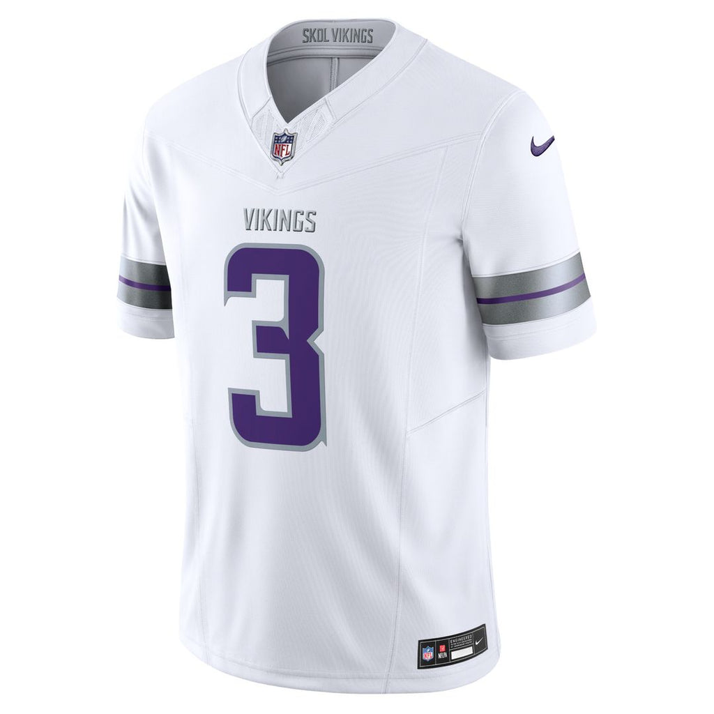 Jordan Addison Minnesota Vikings Nike Alternate Vapor F.U.S.E. Limited Jersey - White Official NFL Team Apparel Football Fan Gear