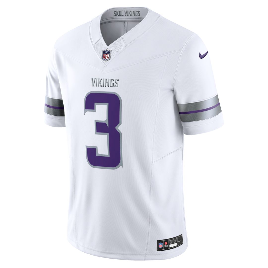 Jordan Addison Minnesota Vikings Nike Alternate Vapor F.U.S.E. Limited Jersey - White Official NFL Team Apparel Football Fan Gear