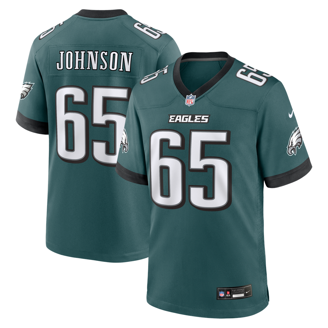Lane Johnson Philadelphia Eagles Nike Team Game Jersey - Midnight Green Official NFL Team Apparel Football Fan Gear