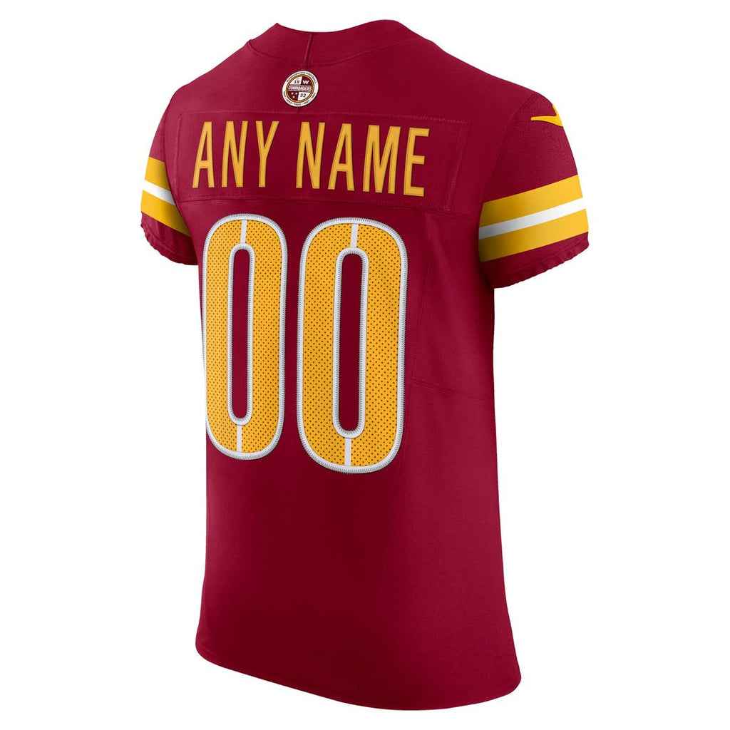 Washington Commanders Nike Alternate Vapor F.U.S.E. Elite Custom Jersey - Black Official NFL Team Apparel Football Fan Gear