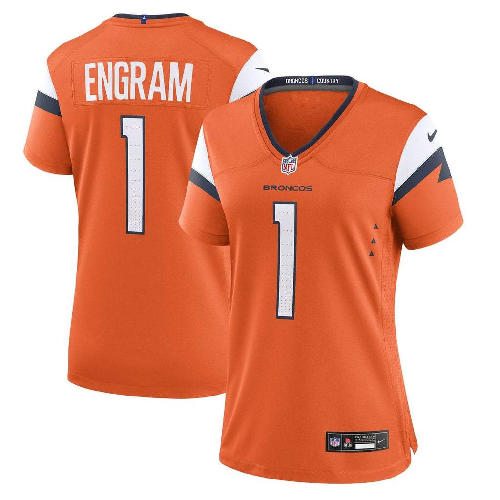 Evan Engram Denver Broncos Nike Women's Team Game Jersey - Orange Official NFL Team Apparel Football Fan Gear