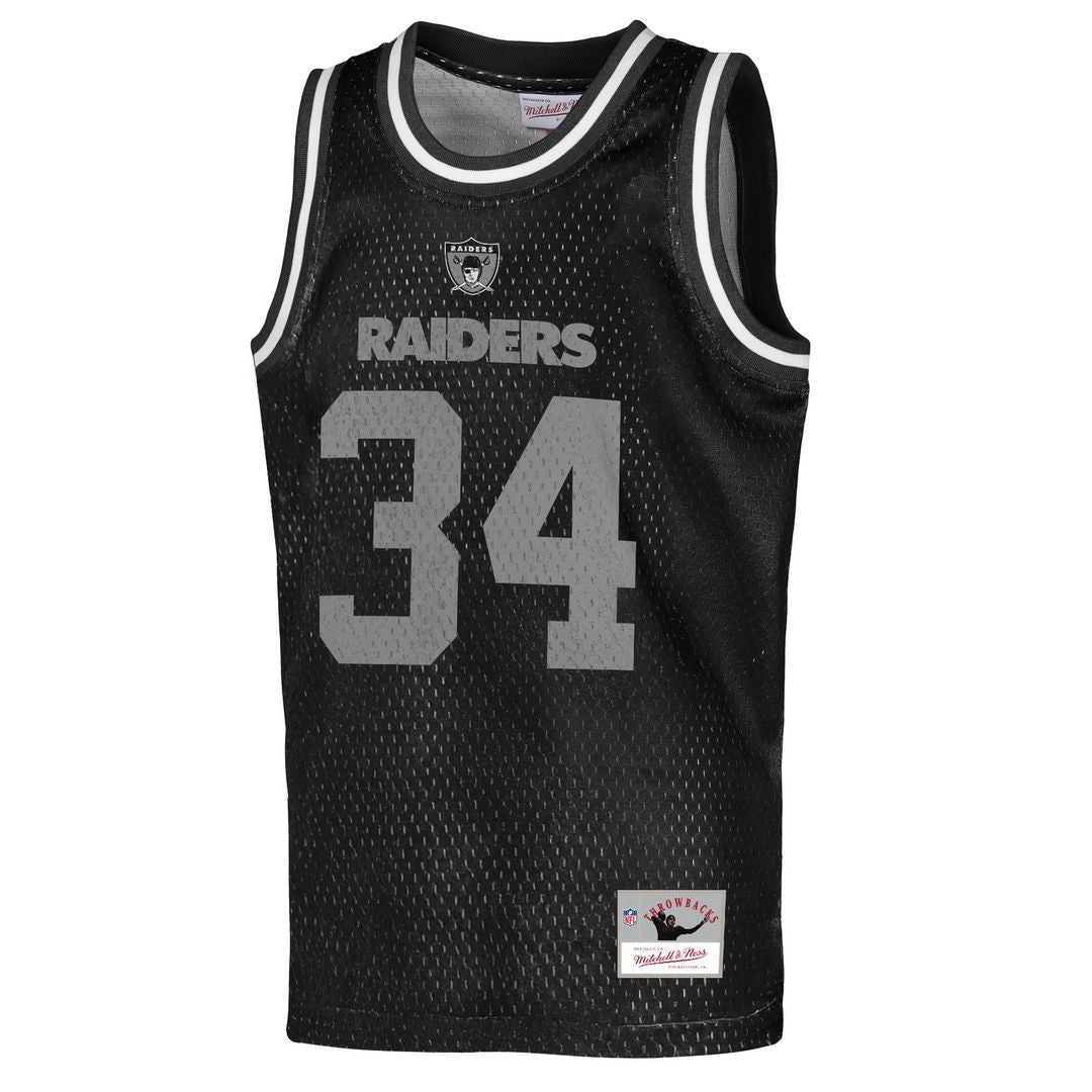 Bo Jackson Las Vegas Raiders Mitchell & Ness Youth Retired Player NFL Basketball Fashion Jersey - Black Official NFL Team Apparel Football Fan Gear