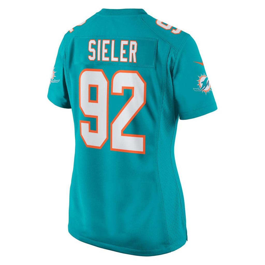 Zach Sieler Miami Dolphins Nike Women's Game Jersey - Aqua Official NFL Team Apparel Football Fan Gear