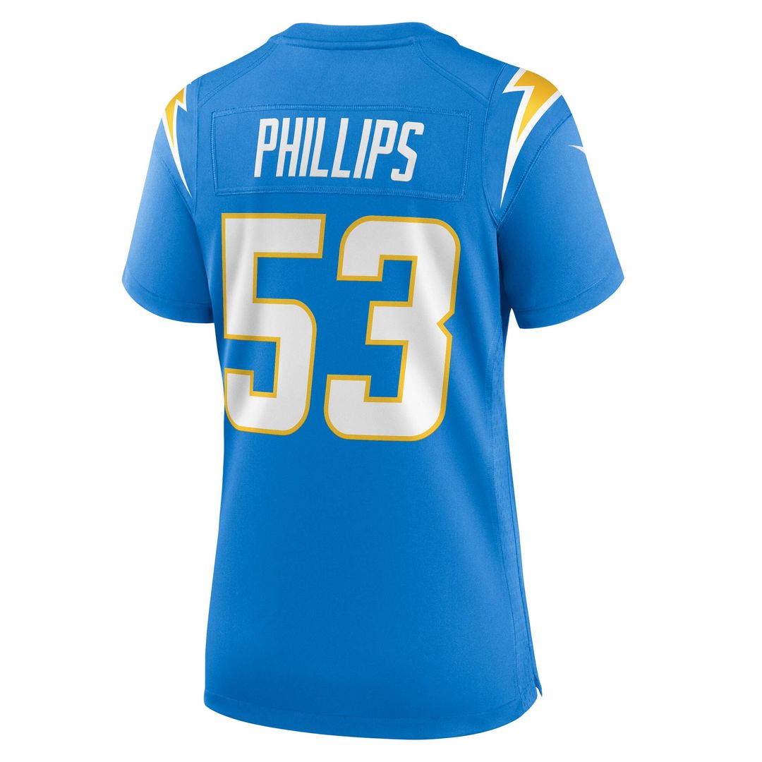 Del'Shawn Phillips Los Angeles Chargers Nike Women's Team Game Jersey - Powder Blue Official NFL Team Apparel Football Fan Gear