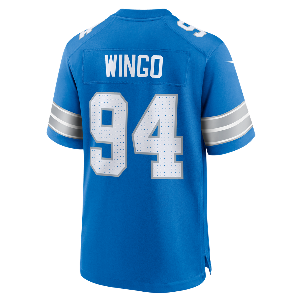 Mekhi Wingo Detroit Lions Nike Team Game Jersey - Blue Official NFL Team Apparel Football Fan Gear