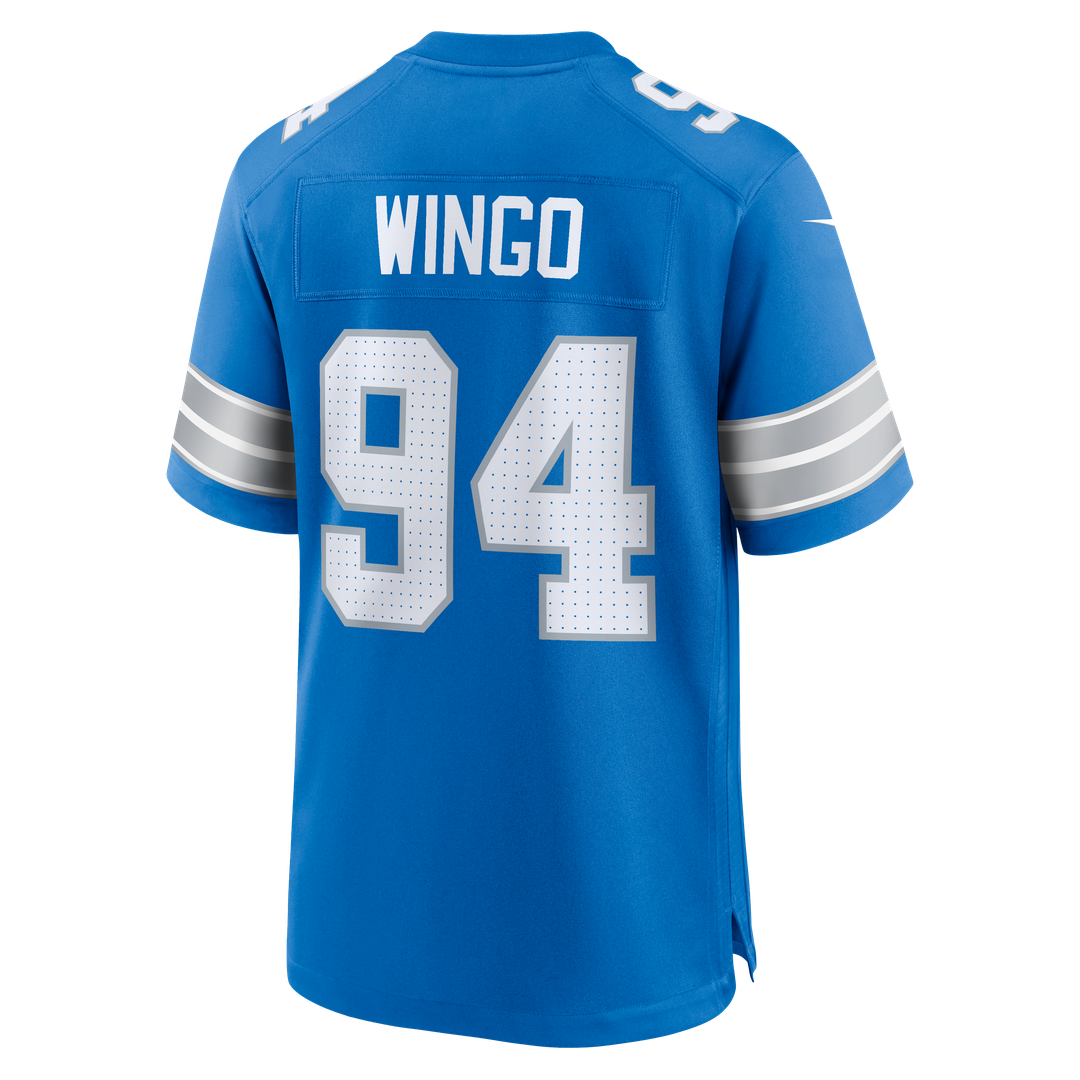 Mekhi Wingo Detroit Lions Nike Team Game Jersey - Blue Official NFL Team Apparel Football Fan Gear
