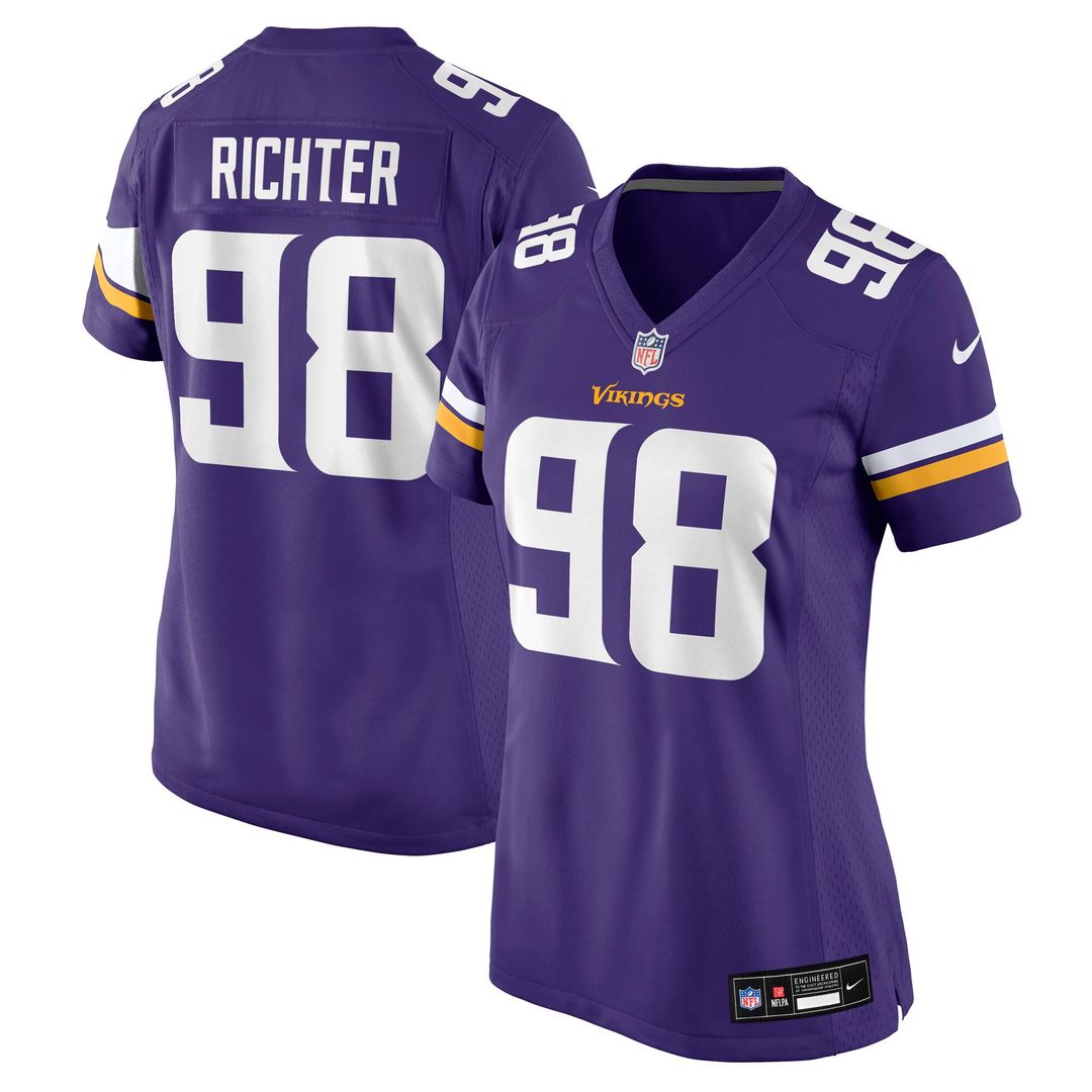 Bo Richter Minnesota Vikings Nike Women's Team Game Jersey - Purple Official NFL Team Apparel Football Fan Gear