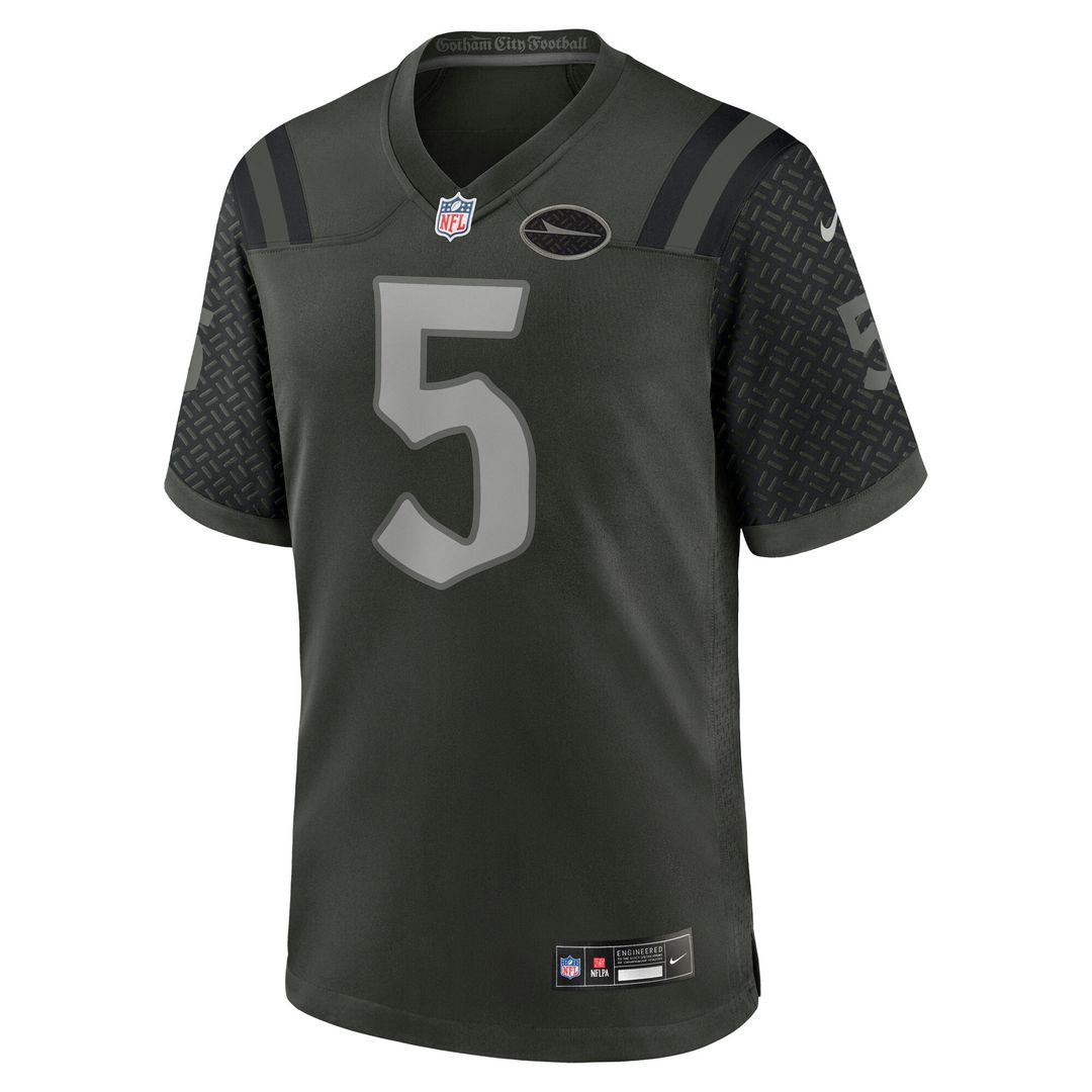 Garrett Wilson New York Jets Nike 2025 Rivalries Collection Game Jersey - Gotham Green Official NFL Team Apparel Football Fan Gear
