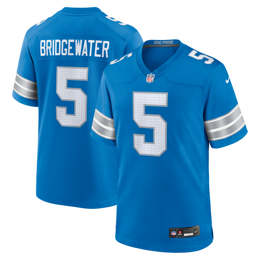 Teddy Bridgewater Detroit Lions Nike Team Game Jersey - Blue Official NFL Team Apparel Football Fan Gear