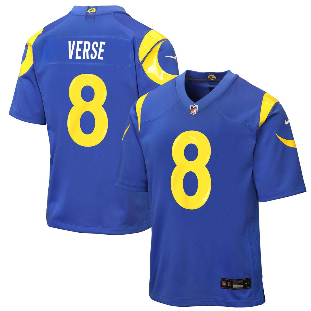 Jared Verse Los Angeles Rams Nike Youth Game Jersey - Royal Official NFL Team Apparel Football Fan Gear
