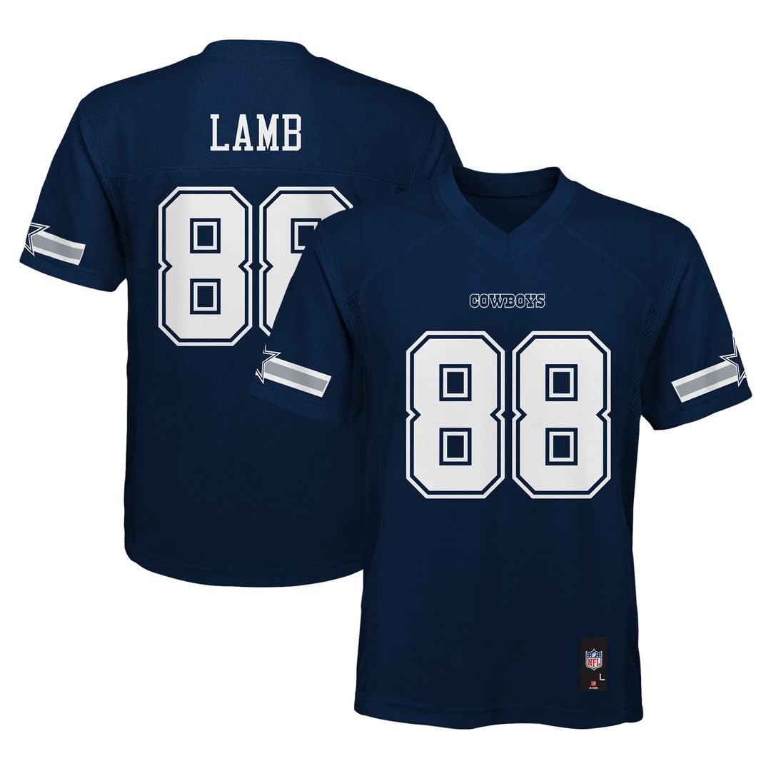 CeeDee Lamb Dallas Cowboys Youth Replica Player Jersey - Navy Official NFL Team Apparel Football Fan Gear