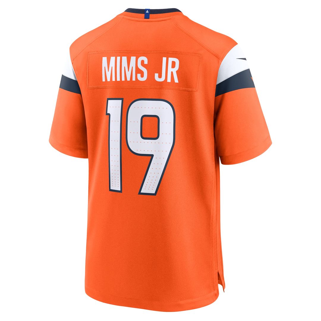 Marvin Mims Jr Denver Broncos Nike Team Game Jersey - Orange Official NFL Team Apparel Football Fan Gear