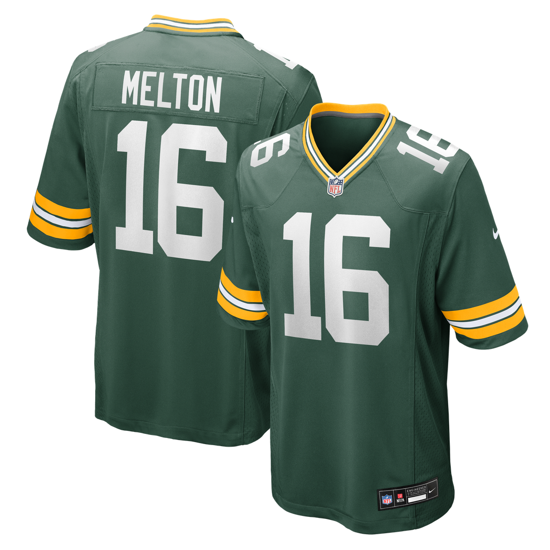 Bo Melton Green Bay Packers Nike Team Game Jersey - Green Official NFL Team Apparel Football Fan Gear