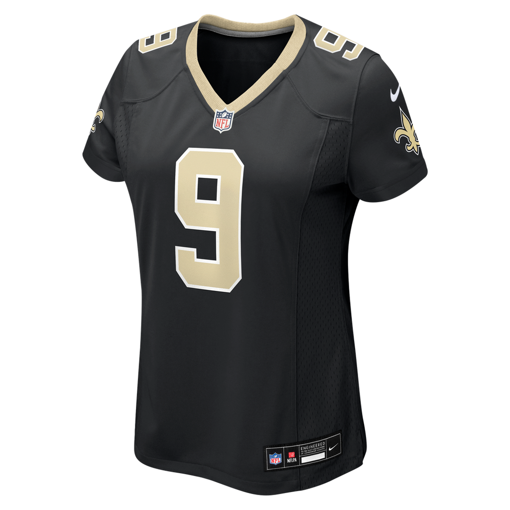 Drew Brees New Orleans Saints Nike Women's Team Game Jersey - Black Official NFL Team Apparel Football Fan Gear