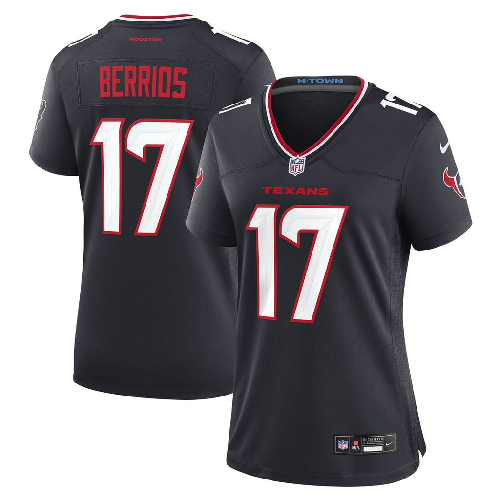 Braxton Berrios Houston Texans Nike Women's Team Game Jersey - Navy Official NFL Team Apparel Football Fan Gear