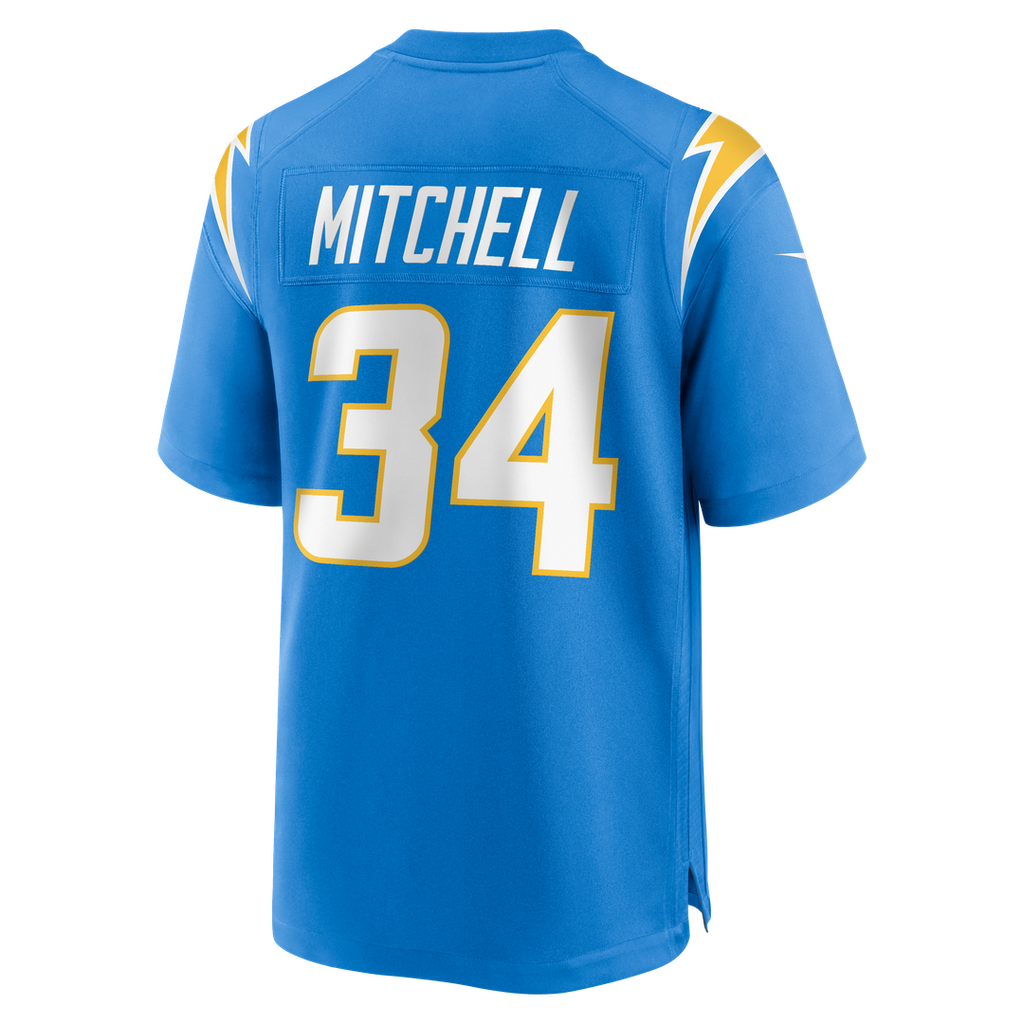 Keaton Mitchell Los Angeles Chargers Nike Team Game Jersey - Powder Blue Official NFL Team Apparel Football Fan Gear