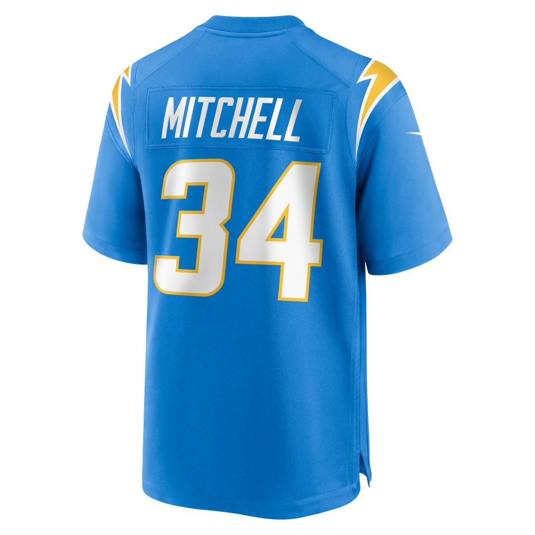 Keaton Mitchell Los Angeles Chargers Nike Team Game Jersey - Powder Blue Official NFL Team Apparel Football Fan Gear