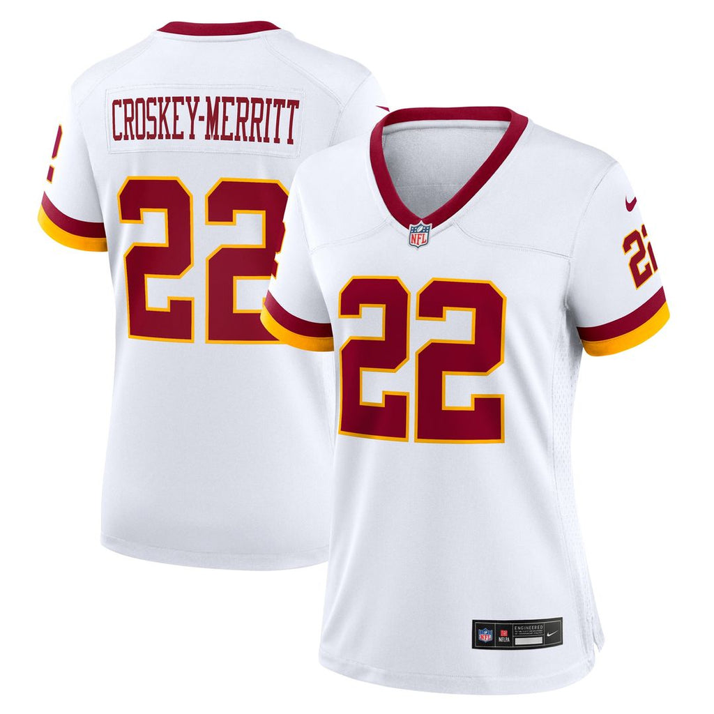 Jacory Croskey-Merritt Washington Commanders Nike Women's Game Super Bowl Era Jersey - White Official NFL Team Apparel Football Fan Gear