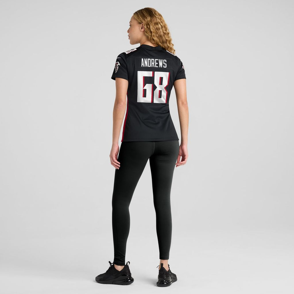 Josh Andrews Atlanta Falcons Nike Women's Game Player Jersey - Black Official NFL Team Apparel Football Fan Gear