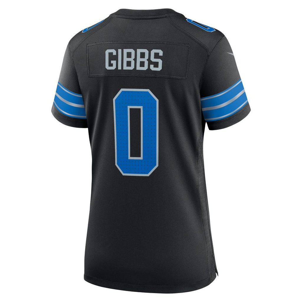 Jahmyr Gibbs Detroit Lions Nike Women's 2nd Alternate Game Player Jersey - Black Official NFL Team Apparel Football Fan Gear