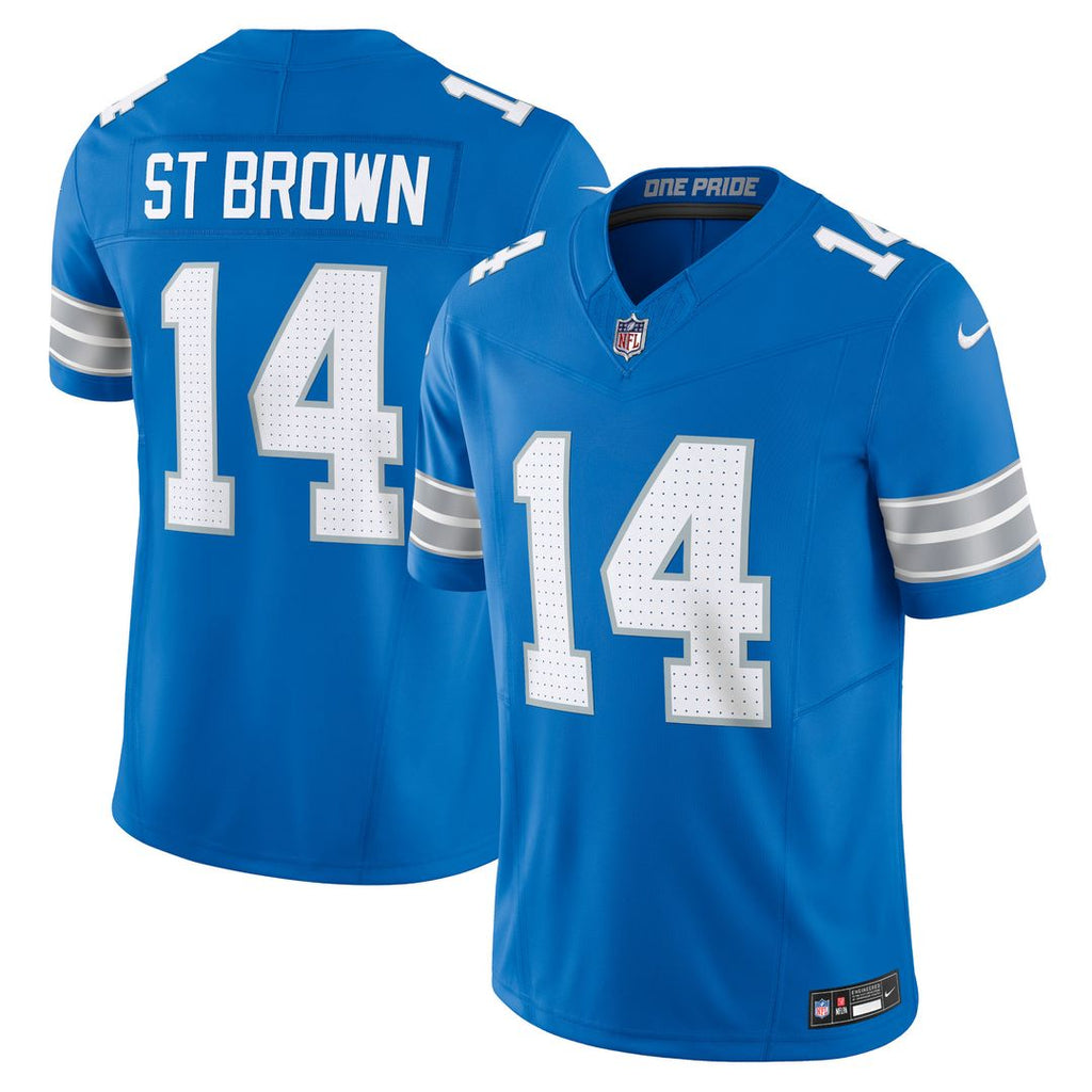 Amon-Ra St. Brown Detroit Lions Nike Vapor F.U.S.E. Limited Jersey - Blue Official NFL Team Apparel Football Fan Gear