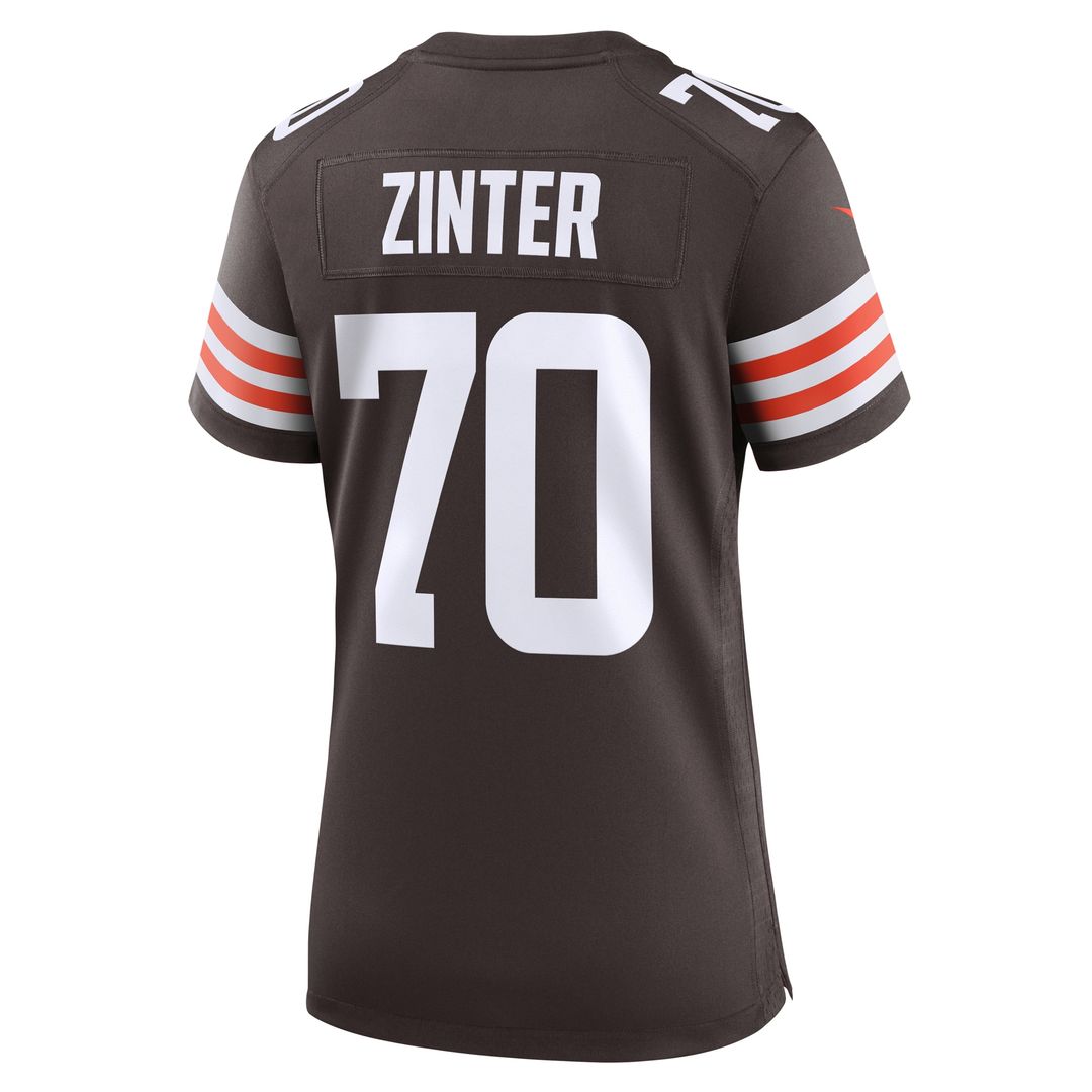 Zak Zinter Cleveland Browns Nike Women's Game Jersey - Brown Official NFL Team Apparel Football Fan Gear