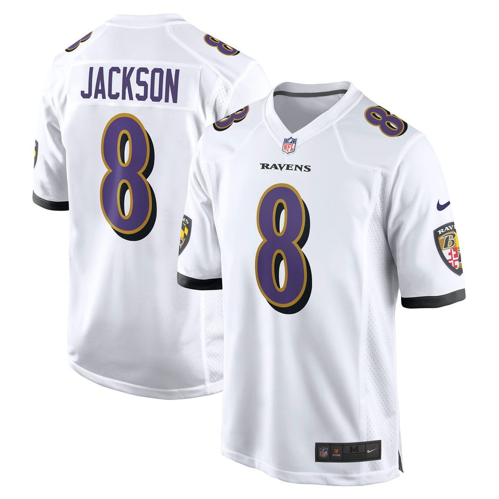 Lamar Jackson Baltimore Ravens Nike Game Jersey - White Official NFL Team Apparel Football Fan Gear