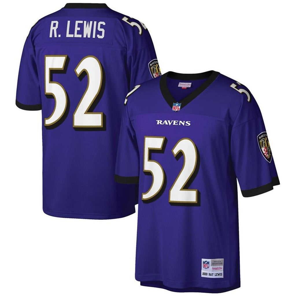 Ray Lewis Baltimore Ravens Mitchell & Ness Big & Tall 2000 Retired Player Replica Jersey - Purple Official NFL Team Apparel Football Fan Gear