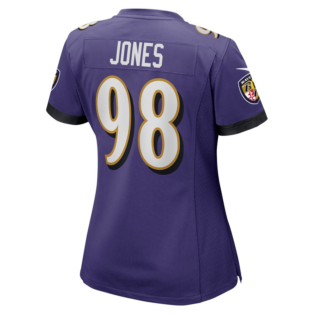 Travis Jones Baltimore Ravens Nike Women's Player Game Jersey - Purple Official NFL Team Apparel Football Fan Gear