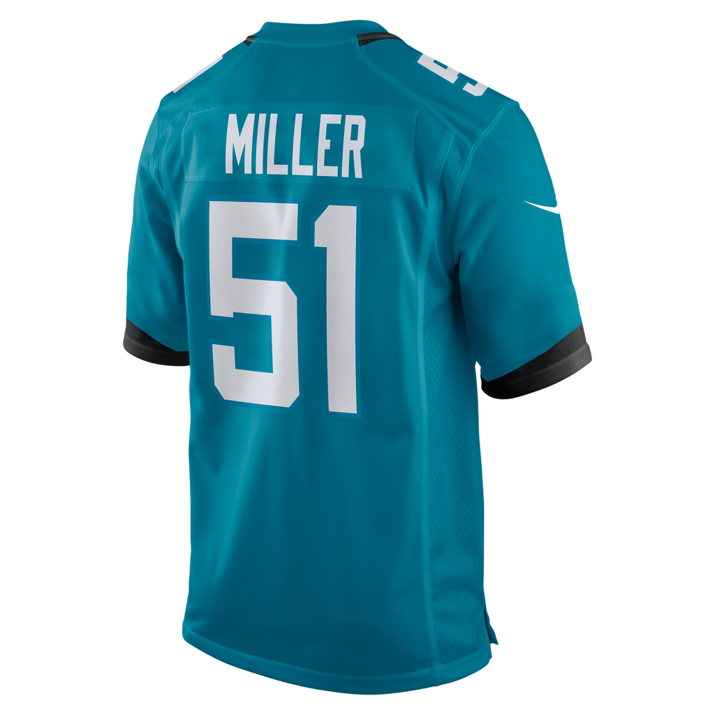 Ventrell Miller Jacksonville Jaguars Nike Game Jersey - Teal Official NFL Team Apparel Football Fan Gear