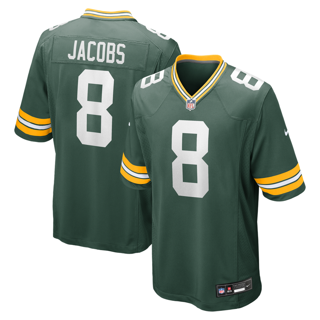 Josh Jacobs Green Bay Packers Nike Team Game Jersey - Green Official NFL Team Apparel Football Fan Gear