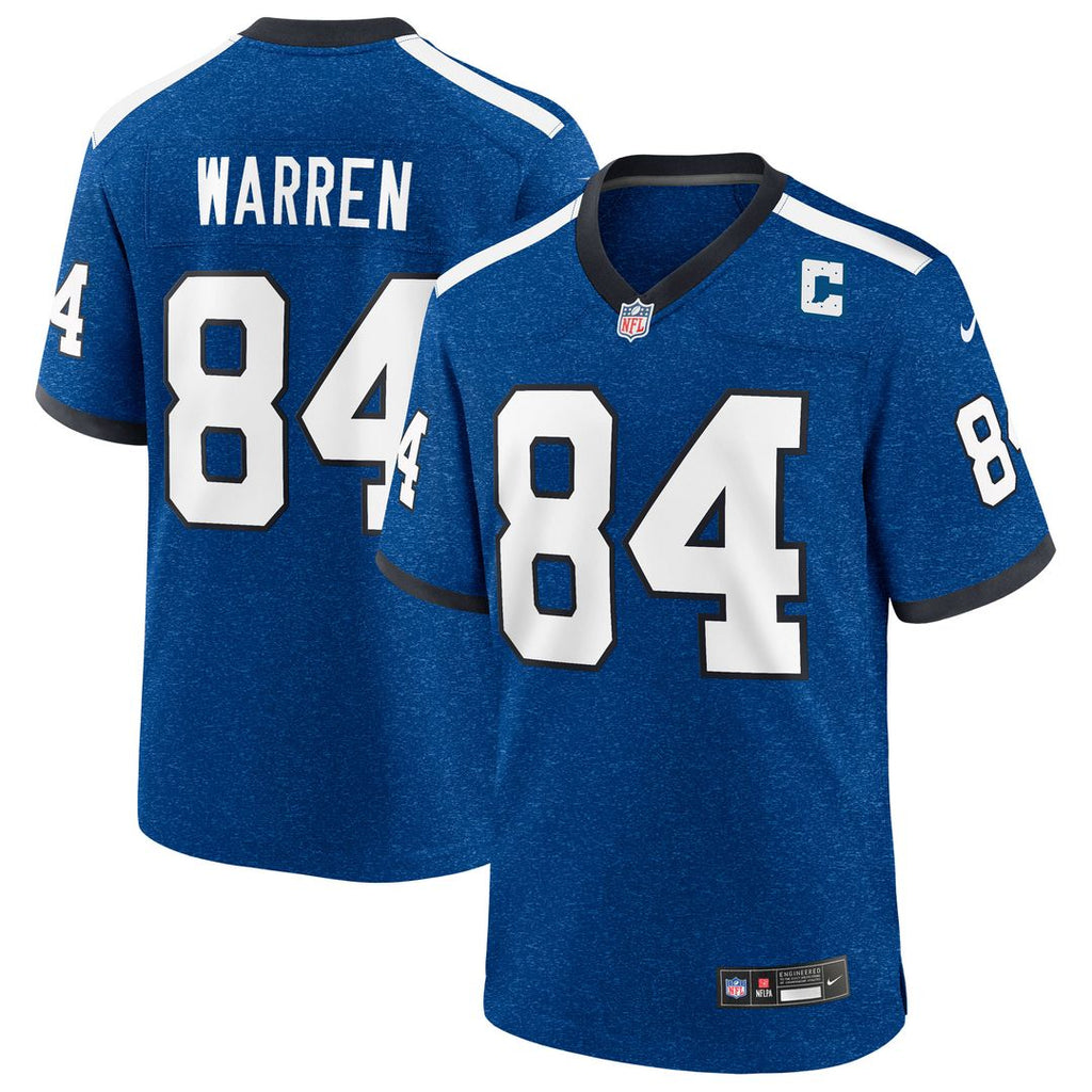Tyler Warren Indianapolis Colts Nike Alternate 2 Indiana Nights Game Jersey - Heather Royal Official NFL Team Apparel Football Fan Gear