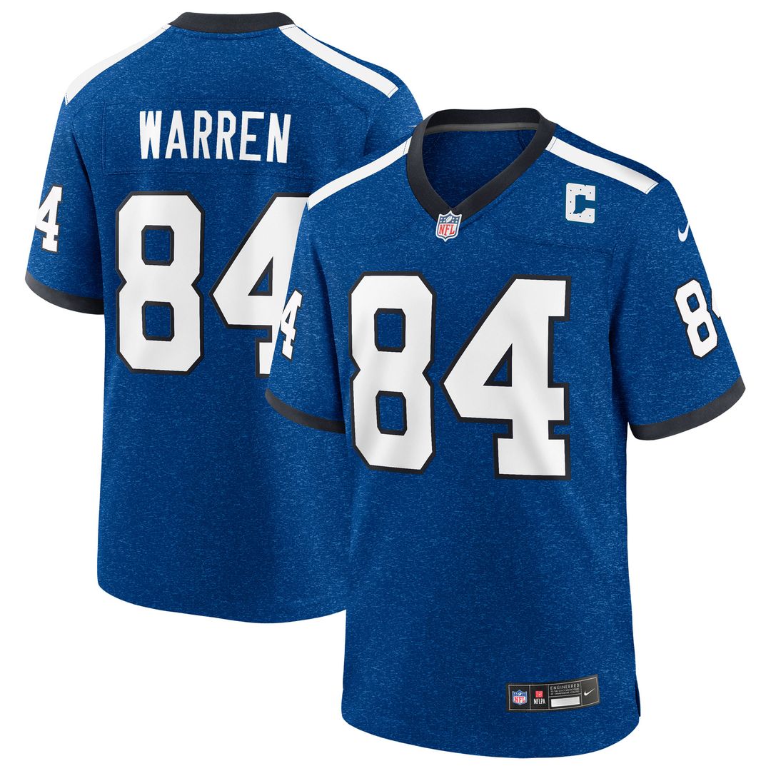 Tyler Warren Indianapolis Colts Nike Alternate 2 Indiana Nights Game Jersey - Heather Royal Official NFL Team Apparel Football Fan Gear